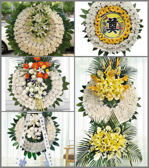 山东泰安岱岳区下港镇开山村花圈速递